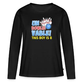 B-Day Kids incroyable! Ce garçon a 8 ans - T-shirt manches longues Premium bio Femme - noir - Devant - Julia (174cm)