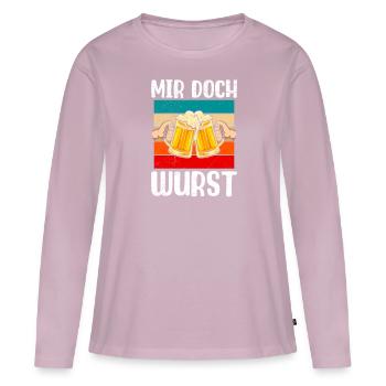 Bierfan Deutschland Mir doch Wurst Bierkrug - Women's Premium Organic Long Sleeve Shirt - dusky pink - Front - Julia (174cm)