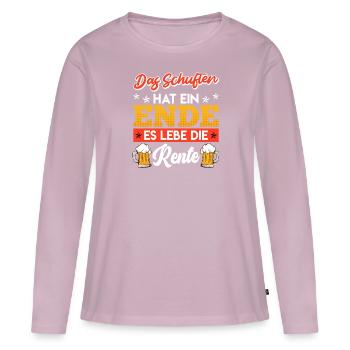 Rentner Das Schuften hat ein ENDE Biertrinker - Frauen Premium Bio Langarmshirt - Altrosa - Vorne - Julia (174cm)