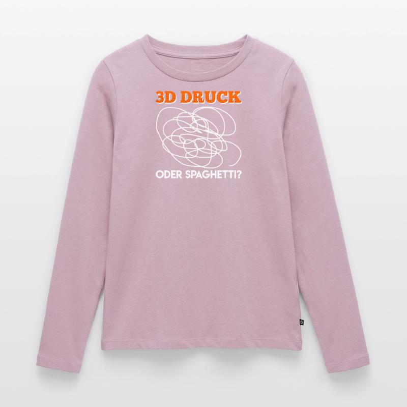 3D Druck oder Spaghetti? 3D Druck Fehler Frauen Premium Bio Langarmshirt