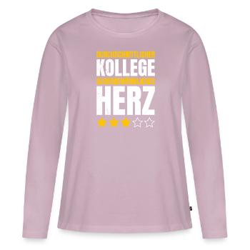 Office Average Colleague Extraordinary - Women's Premium Organic Long Sleeve Shirt - dusky pink - Front - Julia (174cm)