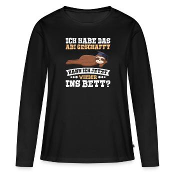 Les diplômés du secondaire ont obtenu leur diplôme d’études secondaires Drôle - T-shirt manches longues Premium bio Femme - noir - Devant - Julia (174cm)