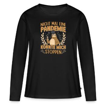 La pandémie de maîtrise n’a pas pu m’arrêter - T-shirt manches longues Premium bio Femme - noir - Devant - Julia (174cm)