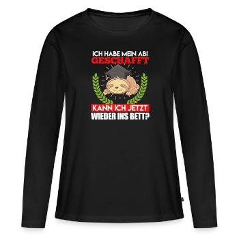 Les diplômés du secondaire ont passé mes A-levels drôle - T-shirt manches longues Premium bio Femme - noir - Devant - Julia (174cm)