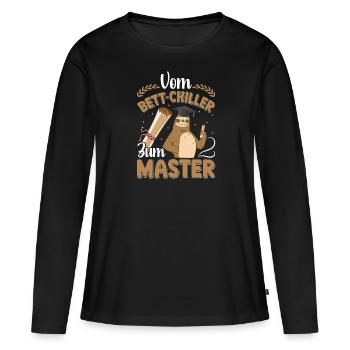 Mémoire de maîtrise passé du refroidisseur de lit au master - T-shirt manches longues Premium bio Femme - noir - Devant - Julia (174cm)