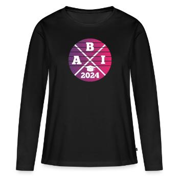 ABI 2024 Certificat de fin d’études secondaires Abitur Abitur - T-shirt manches longues Premium bio Femme - noir - Devant - Julia (174cm)