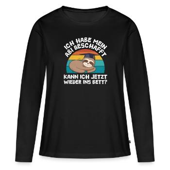 Les diplômés du secondaire ont obtenu leur diplôme d’études secondaires Drôle - T-shirt manches longues Premium bio Femme - noir - Devant - Julia (174cm)