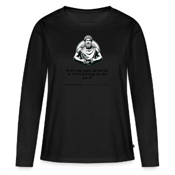Ancient Wisdom-Integrity - Women's Premium Organic Long Sleeve Shirt - black - Front - Julia (174cm)