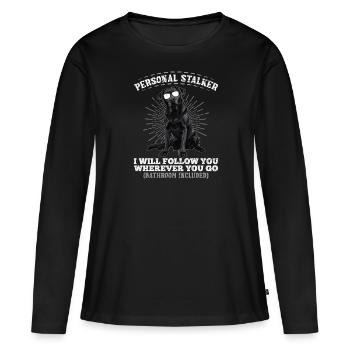 Labrador Lover Personal Stalker Labrador - T-shirt manches longues Premium bio Femme - noir - Devant - Julia (174cm)