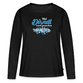 Dirndl Tenue de Remplacement MEI DIRNDL WERD GWASCH - T-shirt manches longues Premium bio Femme - noir - Devant - Julia (174cm)