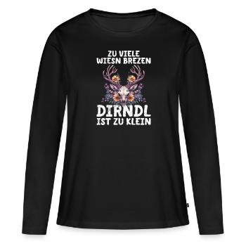 Mon dirndl ne convient plus au dirndl de remplacement - T-shirt manches longues Premium bio Femme - noir - Devant - Julia (174cm)