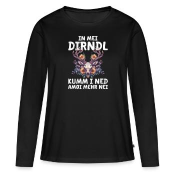 Mon dirndl ne convient plus au dirndl de remplacement - T-shirt manches longues Premium bio Femme - noir - Devant - Julia (174cm)