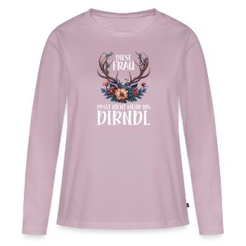 Mein Dirndl passt nicht mehr Ersatzdirndl - Frauen Premium Bio Langarmshirt - Altrosa - Vorne - Julia (174cm)