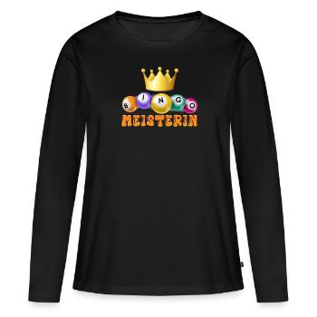 BINGO MASTER Bingo Player Bingo Lover - Women's Premium Organic Long Sleeve Shirt - black - Front - Julia (174cm)