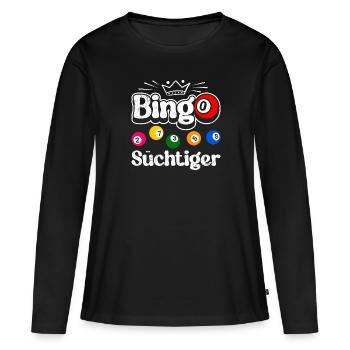 BINGO ADDICT Funny Bingo Player Bingo - Women's Premium Organic Long Sleeve Shirt - black - Front - Julia (174cm)