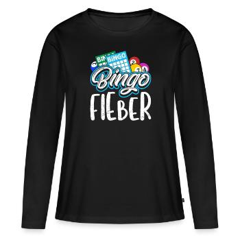 BINGO PALS Bingo Players Fun Bingo - Women's Premium Organic Long Sleeve Shirt - black - Front - Julia (174cm)