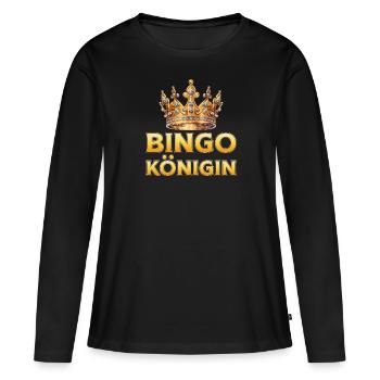 BINGO QUEEN Bingo Player Bingo Lover - Women's Premium Organic Long Sleeve Shirt - black - Front - Julia (174cm)