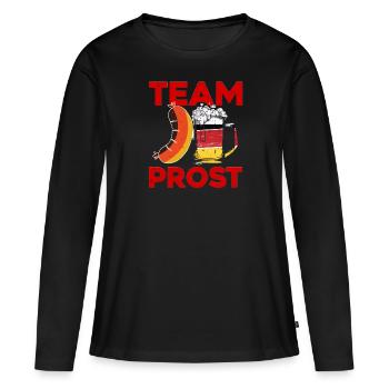 Festival folklorique de Munich TEAM PROST Funny Bavarian - T-shirt manches longues Premium bio Femme - noir - Devant - Julia (174cm)