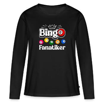 BINGO FANATICS Funny Bingo Lover Bingo - Women's Premium Organic Long Sleeve Shirt - black - Front - Julia (174cm)