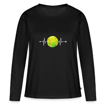 Softball Joueurs de softball - T-shirt manches longues Premium bio Femme - noir - Devant - Julia (174cm)
