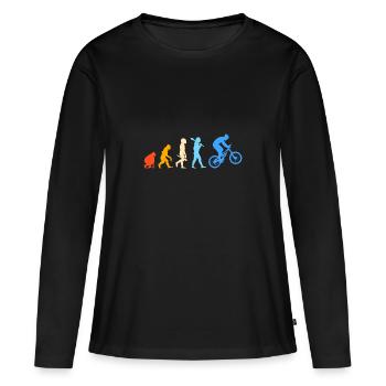 VTT VTT VTT - T-shirt manches longues Premium bio Femme - noir - Devant - Julia (174cm)