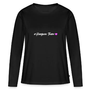 Gueule de bois Cœur d’équipe - T-shirt manches longues Premium bio Femme - noir - Devant - Julia (174cm)