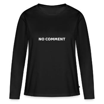 Aucun commentaire - T-shirt manches longues Premium bio Femme - noir - Devant - Julia (174cm)