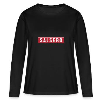 Danseuse de salsa Danseuse - T-shirt manches longues Premium bio Femme - noir - Devant - Julia (174cm)
