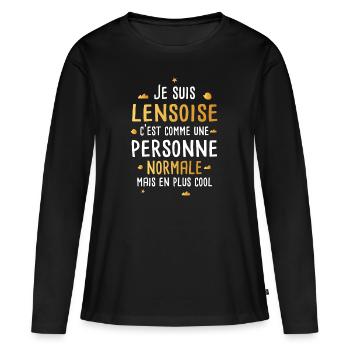 Astrologie cadeau drôle astrologue - T-shirt manches longues Premium bio Femme - noir - Devant - Julia (174cm)