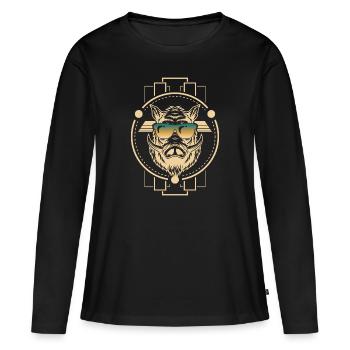 Geiler Keiler Wildschwein Jäger Wildschweinjagd - Frauen Premium Bio Langarmshirt - Schwarz - Vorne - Julia (174cm)