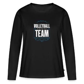 Équipe de volley-ball - T-shirt manches longues Premium bio Femme - noir - Devant - Julia (174cm)