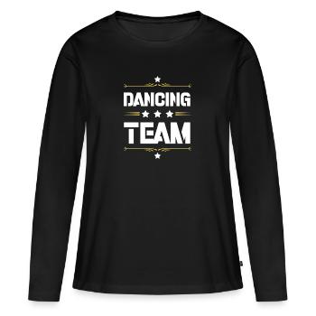 Dancing Team - Frauen Premium Bio Langarmshirt - Schwarz - Vorne - Julia (174cm)