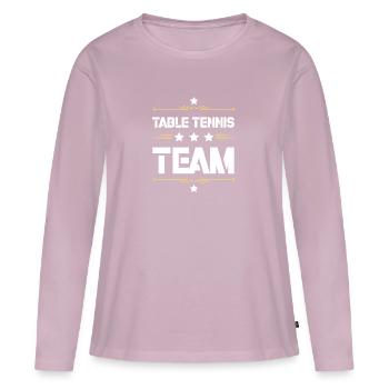 Table Tennis Team - Frauen Premium Bio Langarmshirt - Altrosa - Vorne - Julia (174cm)
