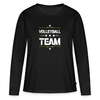 Équipe de volley-ball - T-shirt manches longues Premium bio Femme - noir - Devant - Julia (174cm)