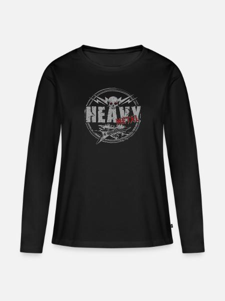 Heavy Metal - Frauen Premium Bio Langarmshirt - Schwarz