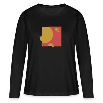 Fromage de feu moderne 01 - T-shirt manches longues Premium bio Femme - noir - Devant - Julia (174cm)