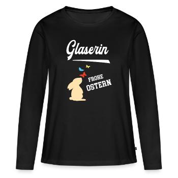 Glaserin Ostern Geschenk Glaserei Glasbau Chefin - Frauen Premium Bio Langarmshirt - Schwarz - Vorne - Julia (174cm)