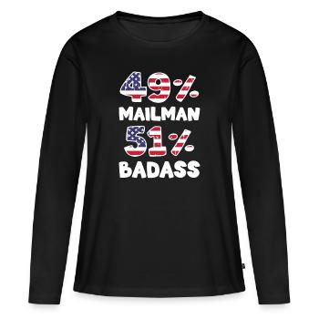 Post Letter Carrier Parcels - Women's Premium Organic Long Sleeve Shirt - black - Front - Julia (174cm)