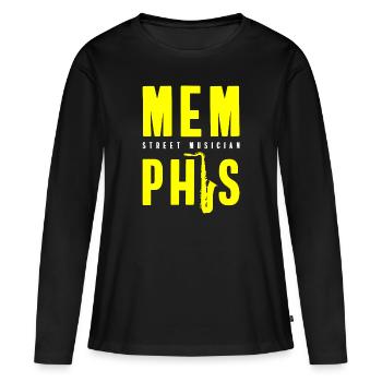 Musicians, Artists, Lifestyle, Entertainers - Women's Premium Organic Long Sleeve Shirt - black - Front - Julia (174cm)