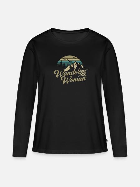 Randonnée Femme Randonnée Randonnée Femmes - T-shirt manches longues Premium bio Femme - noir