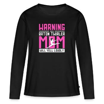 Bâton Twirling Staff Jonglage Gymnastik mit Stab - Frauen Premium Bio Langarmshirt - Schwarz - Vorne - Julia (174cm)