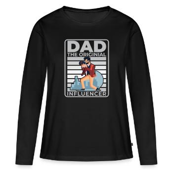 Dad: The original influencer - Women's Premium Organic Long Sleeve Shirt - black - Front - Julia (174cm)