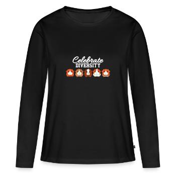 Cochons d'Inde - T-shirt manches longues Premium bio Femme - noir - Devant - Julia (174cm)