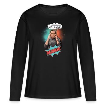 The Big Bang Theory Explode - T-shirt manches longues Premium bio Femme - noir - Devant - Julia (174cm)
