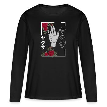 Gebrochenes Versprechen Japanisch - Frauen Premium Bio Langarmshirt - Schwarz - Vorne - Julia (174cm)