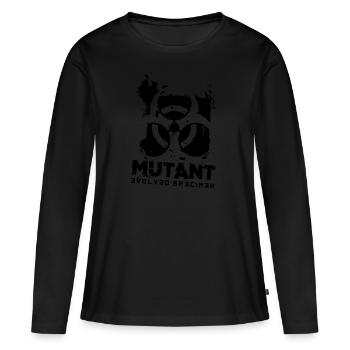 Spécimen évolué mutant - T-shirt manches longues Premium bio Femme - noir - Devant - Julia (174cm)