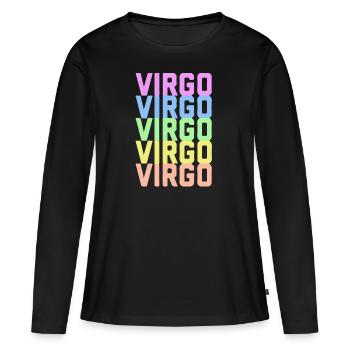 Vierge - T-shirt manches longues Premium bio Femme - noir - Devant - Julia (174cm)