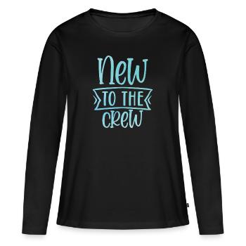 New to the Crew - Frauen Premium Bio Langarmshirt - Schwarz - Vorne - Julia (174cm)