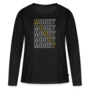 Argent - T-shirt manches longues Premium bio Femme - noir - Devant - Julia (174cm)