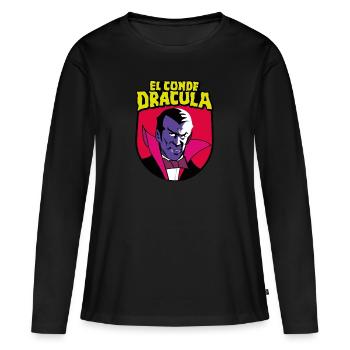 El Conde Dracula - T-shirt manches longues Premium bio Femme - noir - Devant - Julia (174cm)